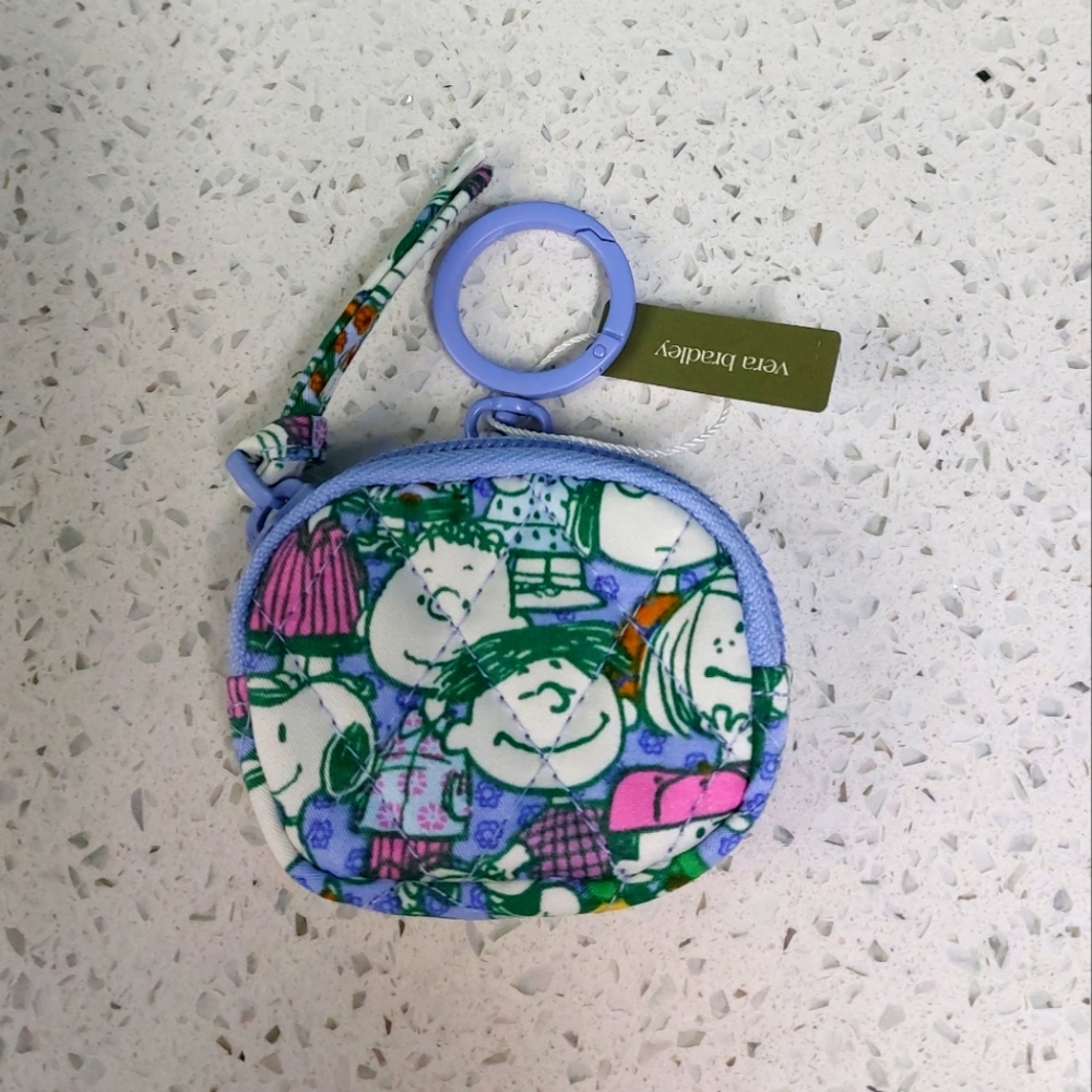 Vera Bradley Peanuts Pals Snoopy Bag Charm Air Buds Case NWT